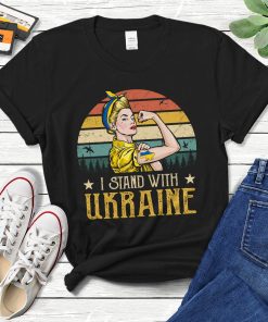 I Stand With Ukraine Strong Ukrainian Girl Vintage Shirt