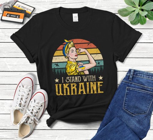 I Stand With Ukraine Strong Ukrainian Girl Vintage Shirt