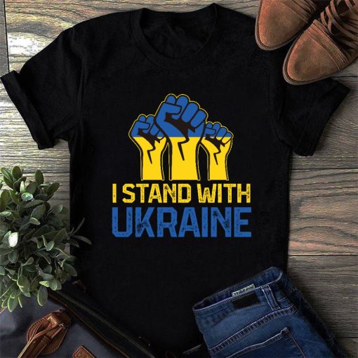 I Stand With Ukraine Support Hand Shirt