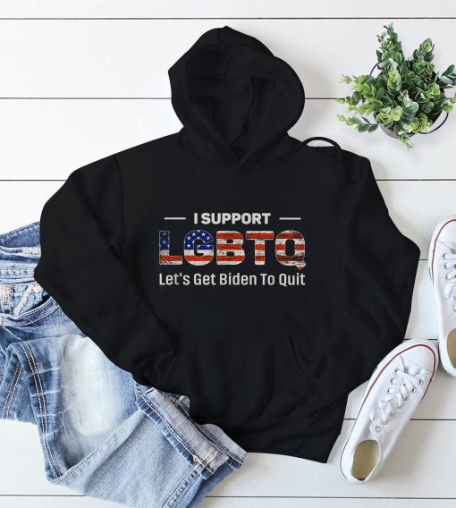 I Support LGBTQ Let’s Get Biden To Quit Sweatshirt ForAnti Joe