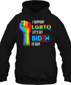I Support Lgbtq Let’s Get Biden To Quit Shirt
