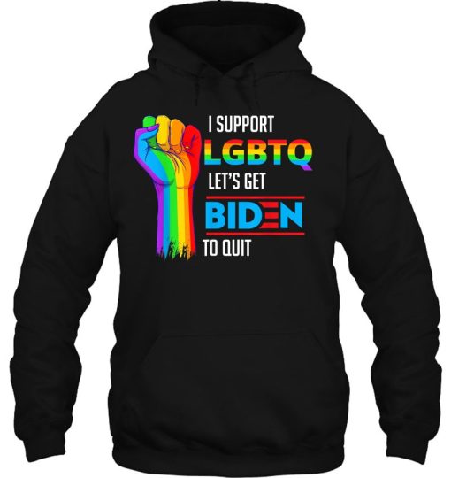 I Support Lgbtq Let’s Get Biden To Quit Shirt