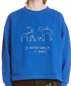 I’d Rather Work In A Barn Graphic Tee Shirt