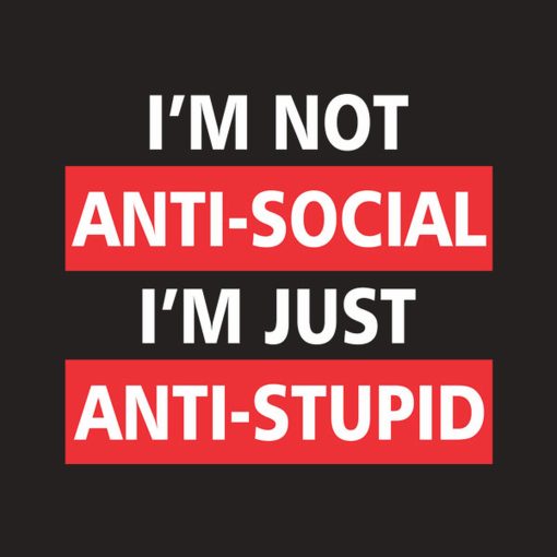 I’m not antisocial – T-shirt