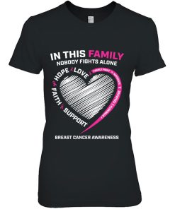 In This Family Nobody Fights Alone Breast Cancer Awareness Shirt