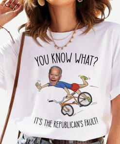 Joe Biden Falls Off His Bike Its The Republicans Fault Shirt