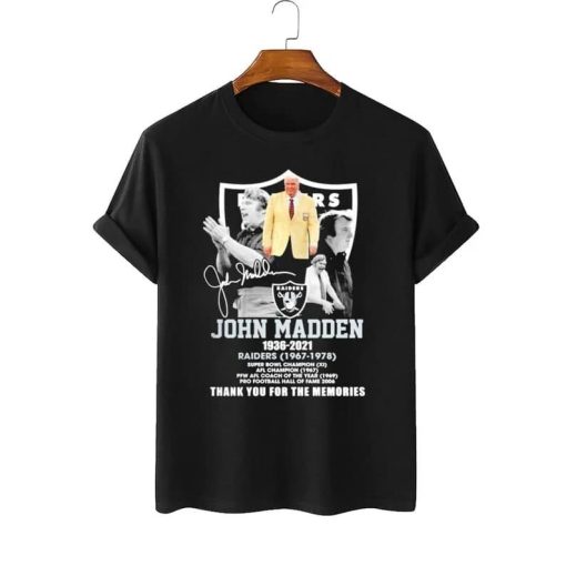 John Madden Raiders Legend Tribute Thank You For The Memories Sweatshirt