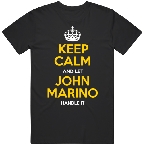 John Marino Keep Calm Pittsburgh Hockey Fan T Shirt