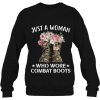 Just A Woman Who Wore Combat Boots Tee Veteran’s Day Dd214 Shirt