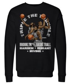 Kevin Durant Kyrie Irving & James Harden Brooklyn Trio Trouble Sweatshirt 2 Kevin Durant Kyrie Irving amp James Harden Brooklyn Trio Trouble Sweatshirt 3