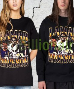 LAMAR JACKSON NFL Football Rap Hip Hop 90s Bootleg T Shirt