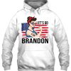 Let’s Go Brandon Conservative Anti Liberal Messy Bun Girl Hoddie