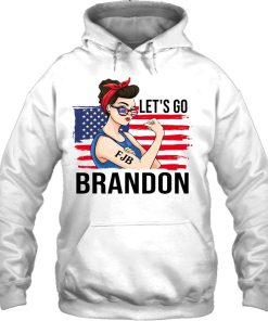 Let’s Go Brandon Conservative Anti Liberal Messy Bun Girl Hoddie
