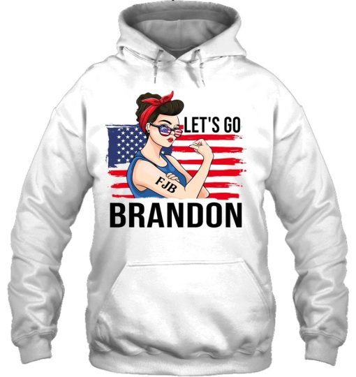 Let’s Go Brandon Conservative Anti Liberal Messy Bun Girl Hoddie