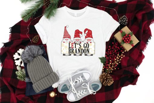 Lets Go Brandon FJB Gnomes Christmas Republican Shirt