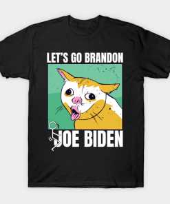 Lets Go Brandon Funny Meme Cat Lover T-Shirt