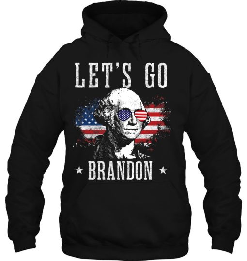 Let’s Go Brandon George Washington American Flag Hoodie For Men