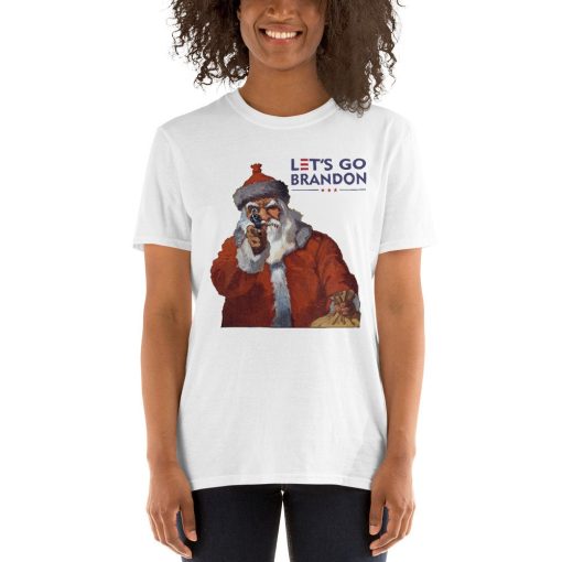 Lets Go Brandon Santa Gun Christmas Unisex T-Shirt