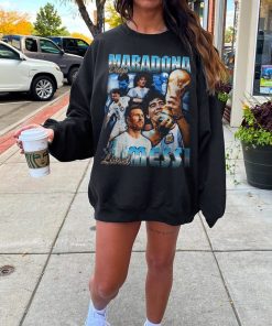 Lionel Messi Diego Maradona 90s Vintage Sweatshirt Lionel Messi Diego Maradona 90s Vintage Sweatshirt