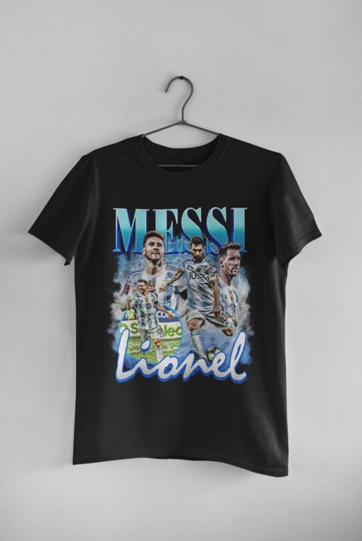 Lionel Messi Vintage Bootleg World Cup 2022 Football Player Shirt