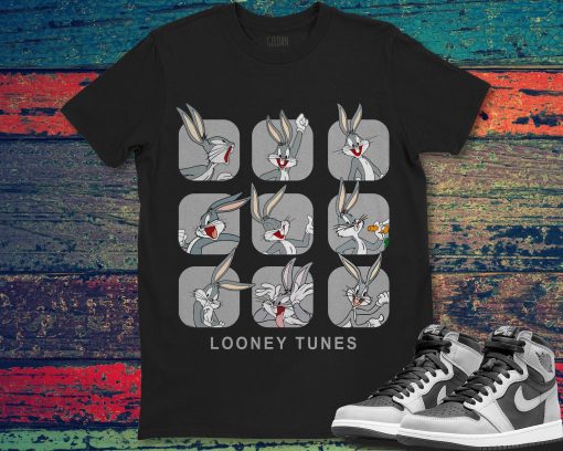 Looney Tunes Bugs Bunny Moods Box Up Funny Face Unisex T-Shirt