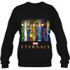 Marvel Eternals Group Shot Illustrated Panels Sweatshirt