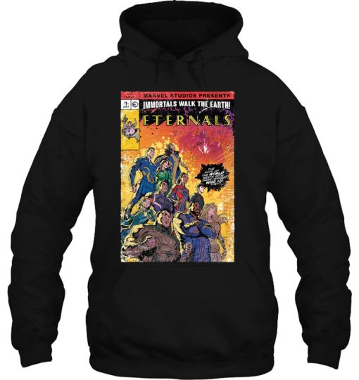 Marvel Eternals Vintage Group Shot Comic Cover Hoodie