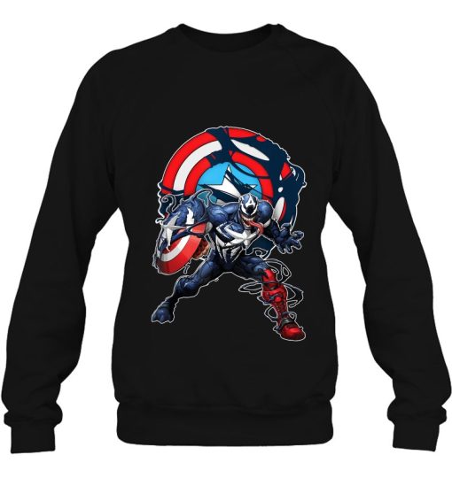 Marvel Spider-Man Maximum Venom Captain America Venomized Shirt