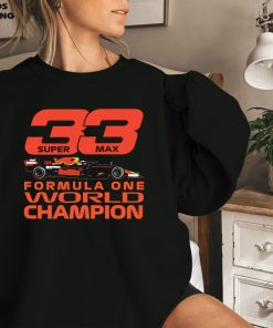Max Verstappen 33 Formula 1 World Champion Crewneck Sweatshirt Max Verstappen 33 Formula 1 World Champion Crewneck Sweatshirt