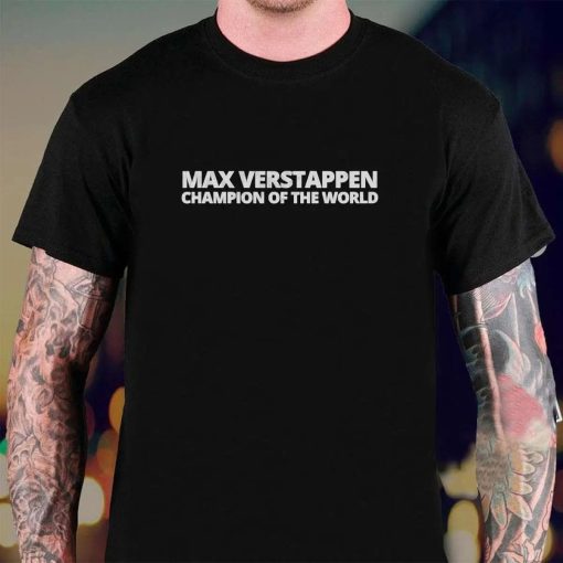 Max Verstappen Champion Of The World Formula 1 Redbull Racing T-Shirt