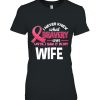 Mens Breast Cancer Bravery Wife Awareness Husband Shirt