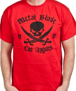 Metal Blade Records Pirate Logo Black on Red T-Shirt