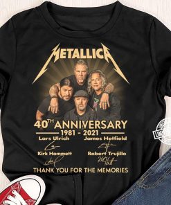 Metallica 40th Anniversary 1981-2021 Thank You For The Memories T-Shirt