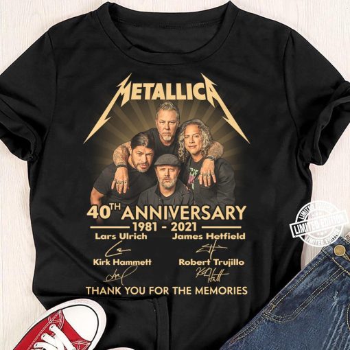 Metallica 40th Anniversary 1981-2021 Thank You For The Memories T-Shirt