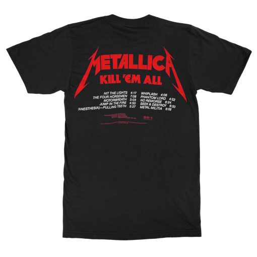 Metallica Kill Em All Tracks T-Shirt