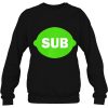 Minimalistic Sublime Sub Lime Minimalist Funny Joke Design Sweatshirt
