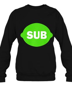 Minimalistic Sublime Sub Lime Minimalist Funny Joke Design Sweatshirt