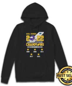 Minnesota Vikings 2022 Nfc North Division Champions 2008-2022 Tee Shirt