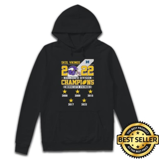 Minnesota Vikings 2022 Nfc North Division Champions 2008-2022 Tee Shirt