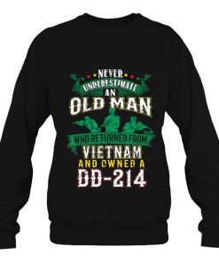 Never Underestimate An Old Man Vietnam Veteran Dd214 Shirt