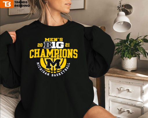 Official Champion University Of Michigan Basketball Big Ten Champions Sweatshirt