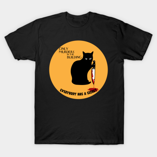 Only Murders In The Building Funny Black Cat T-Shirt