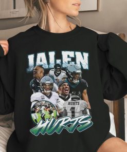 Philadelphia Football Jalen Hurts 90s Vintage Graphic Shirt Philadelphia Football Jalen Hurts 90s Vintage Graphic Shirt