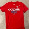 Phillies October Rise 2022 Postseason Locker Room Baseball Tee