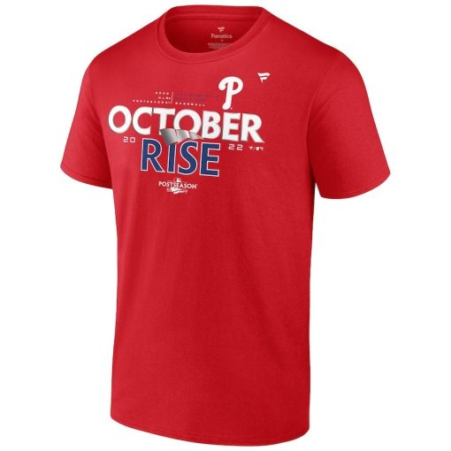 Phillies October Rise 2022 Postseason Locker Room Baseball Tee