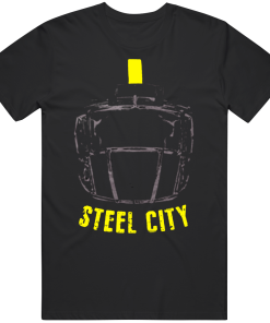 Pittsburgh Football Fan Helmet Silhouette T Shirt