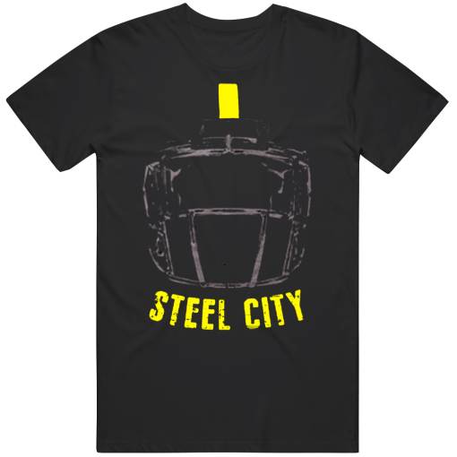 Pittsburgh Football Fan Helmet Silhouette T Shirt