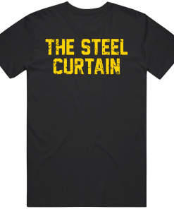 Pittsburgh Football Fan The Steel Curtain Distressed T Shirt