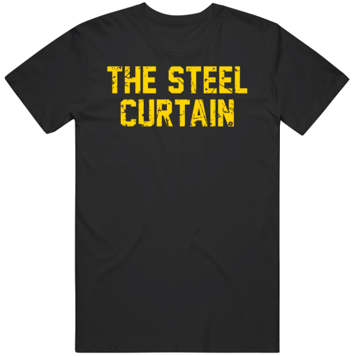 Pittsburgh Football Fan The Steel Curtain Distressed T Shirt