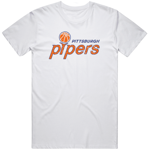 Pittsburgh Pipers Logo Basketball Fan T Shirt